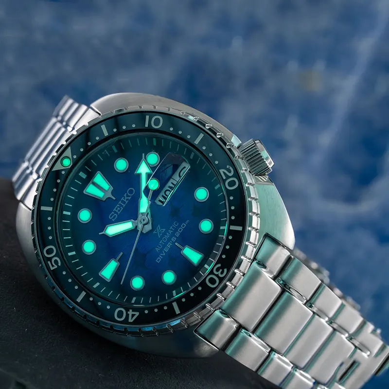 Seiko Men's Prospex Turtle Special Edition Sea Save the Ocean Watch | SRPE39K1